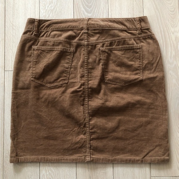 Talbots Petites Corduroy Mini Skirt in Tan Size 12P - Picture 6 of 10